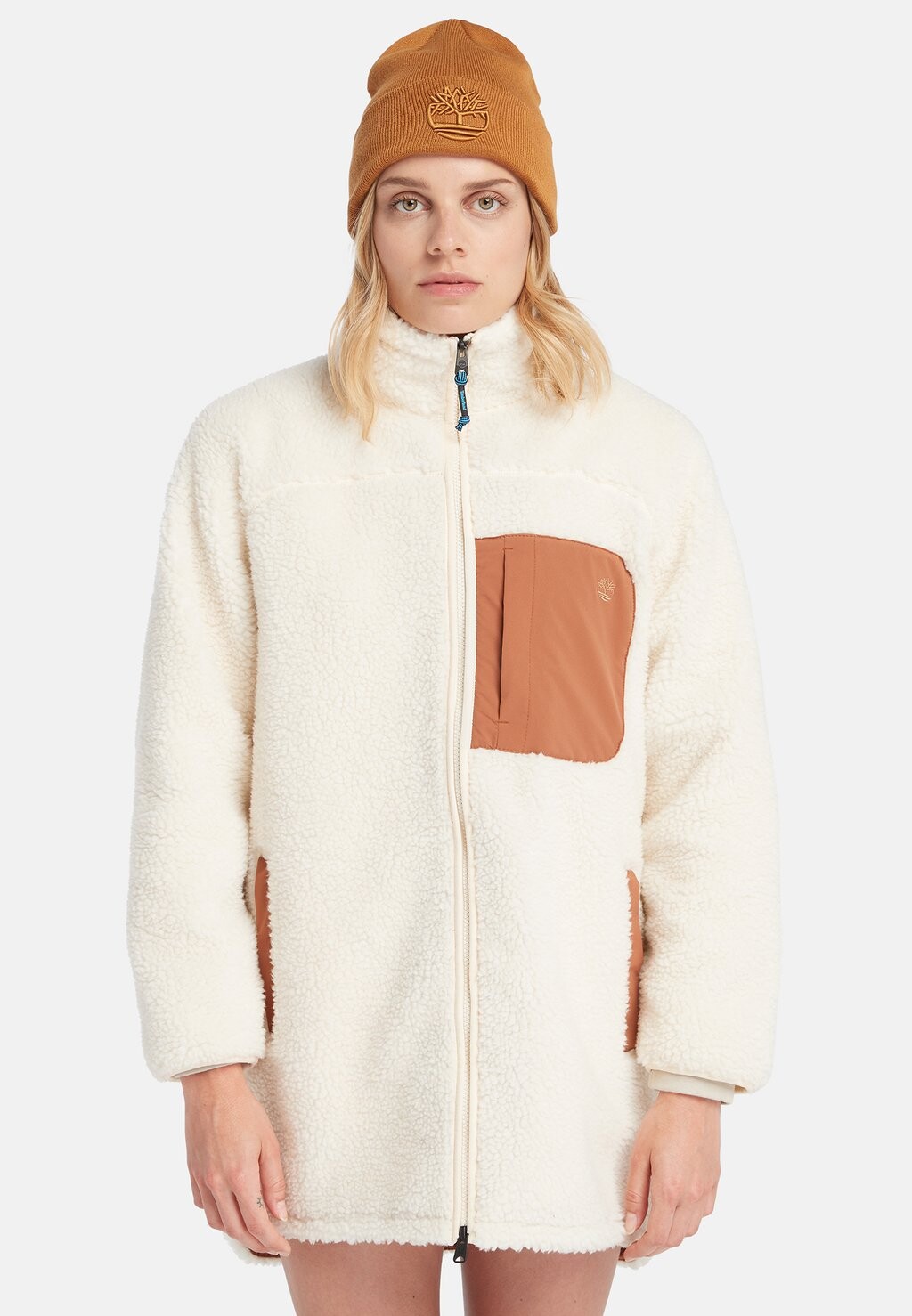 

Полупальто LONG SHERPA Timberland, цвет white smoke