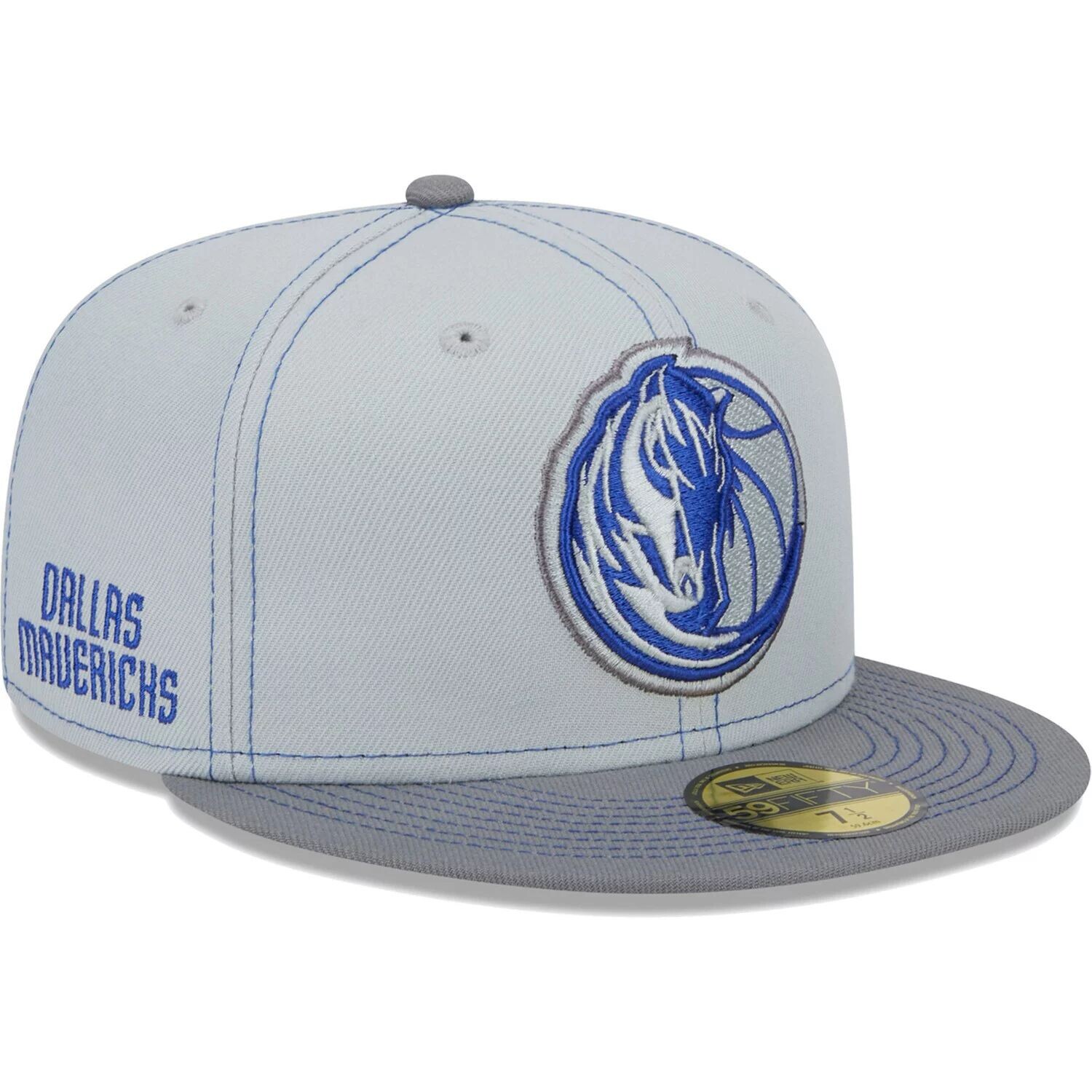 

Мужская облегающая шляпа New Era Grey Dallas Mavericks Color Pop 59FIFTY