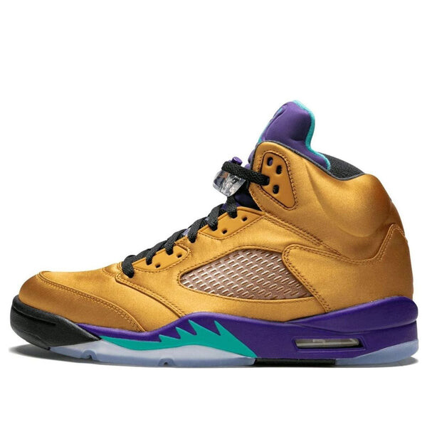 

Кроссовки 5 ретро друзья и семья Air Jordan, золотой