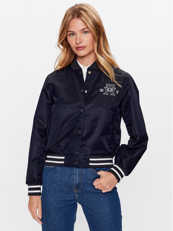 

Бомбер стандартного кроя Tommy Hilfiger, синий