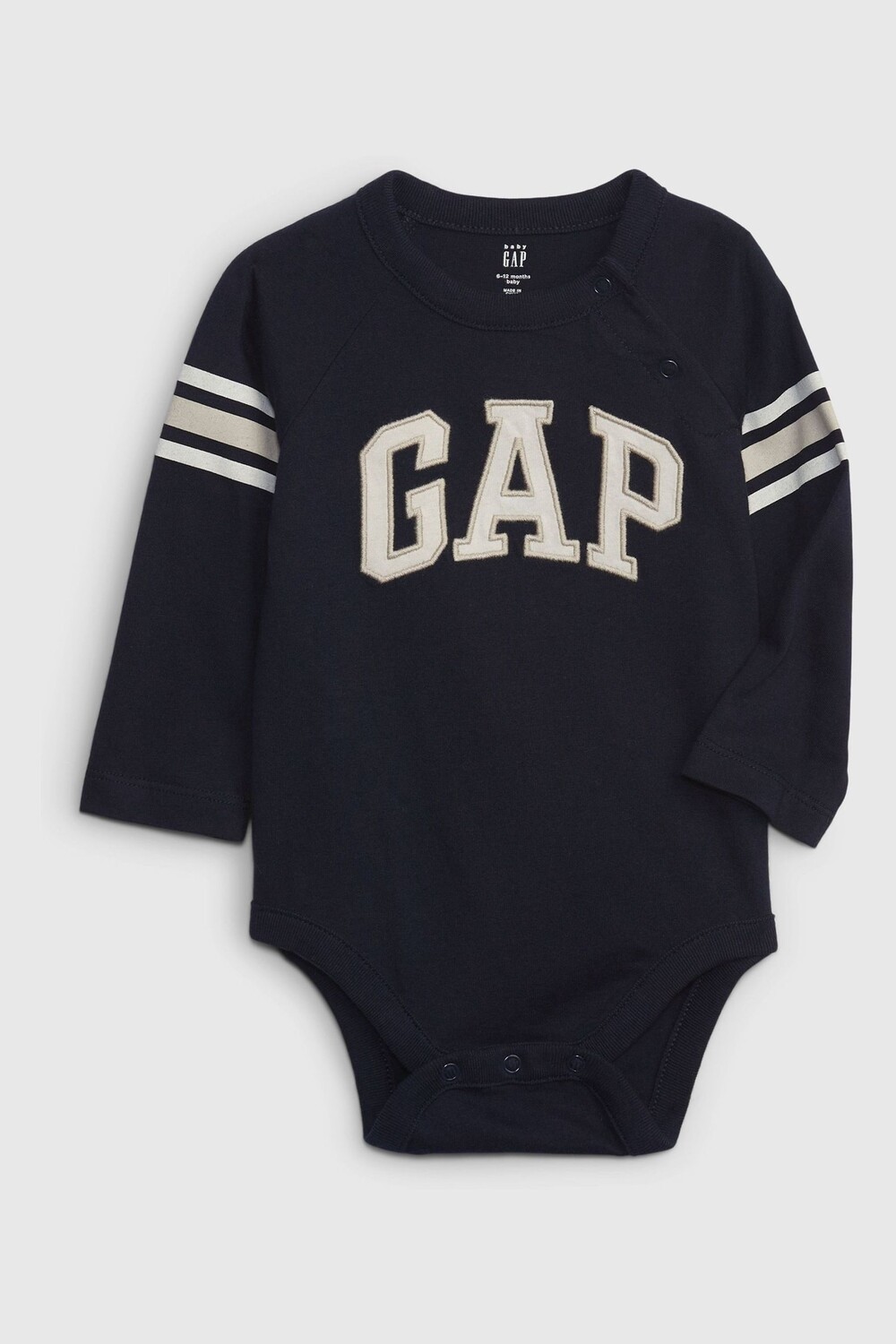 

Детское боди с длинными рукавами и логотипом Gap, синий