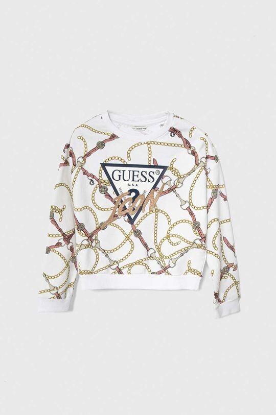 

Детская хлопковая толстовка Guess, бежевый