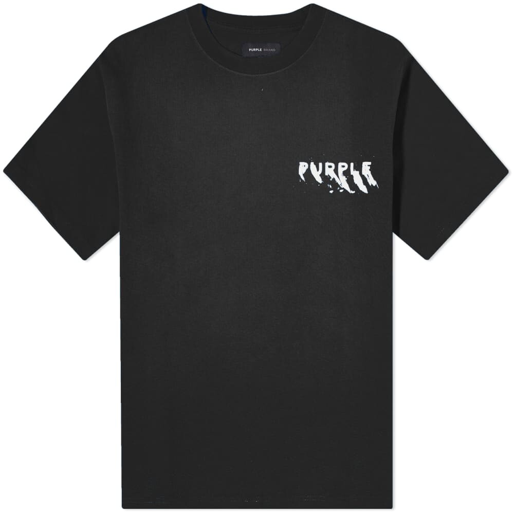 

Рваная Футболка из плотного джерси Purple Brand, черный