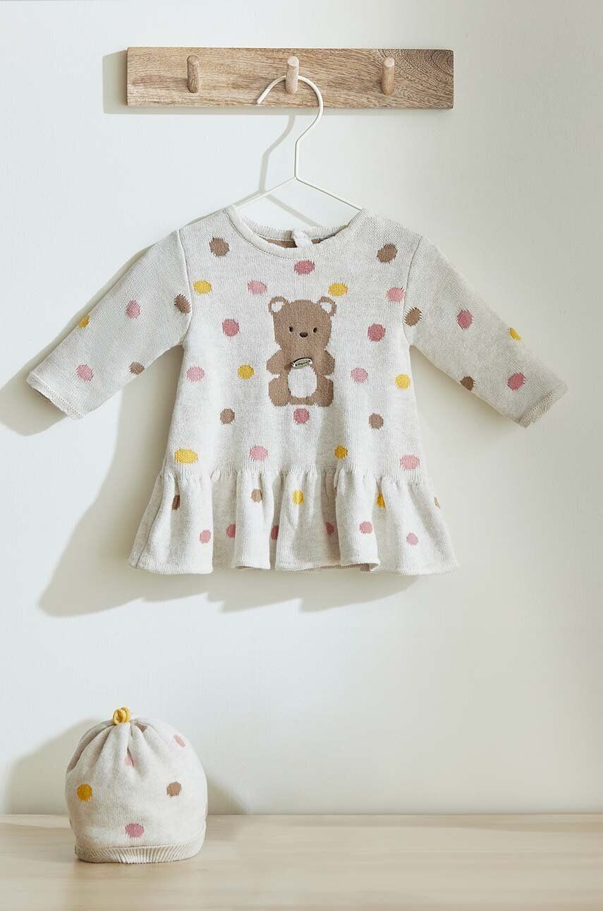 

Платье Mayoral Newborn из хлопка для новорожденных, белый