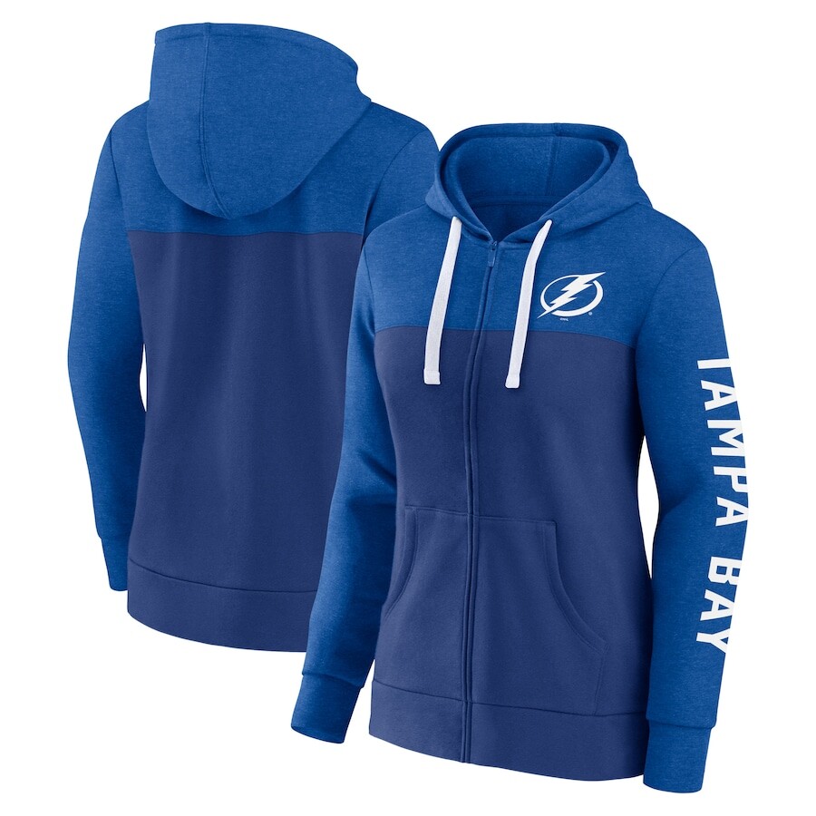 

Толстовка на молнии Fanatics Branded Tampa Bay Lightning, синий