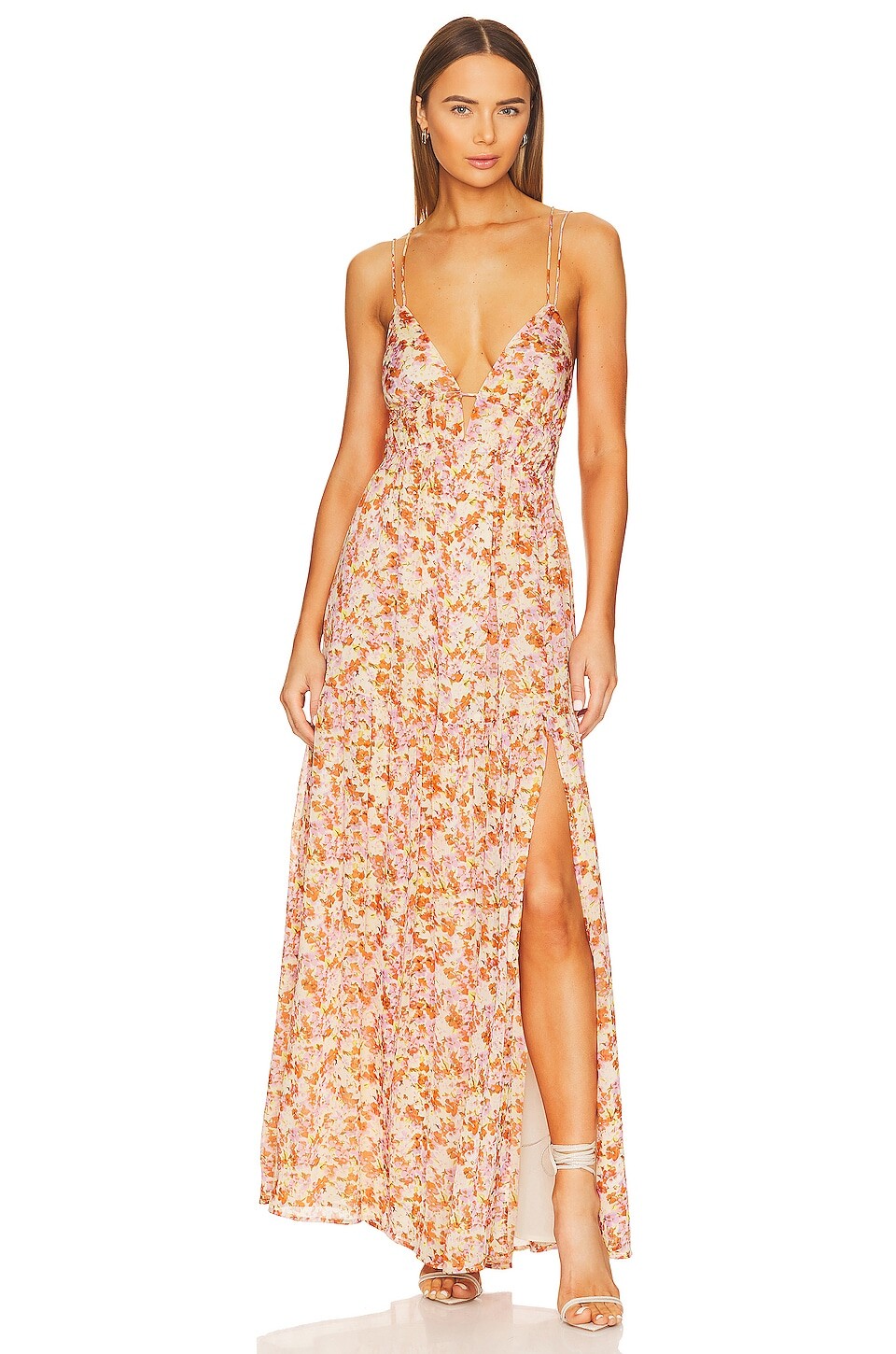 

Платье ASTR the Label Ryliana, цвет Rust & Lilac Floral