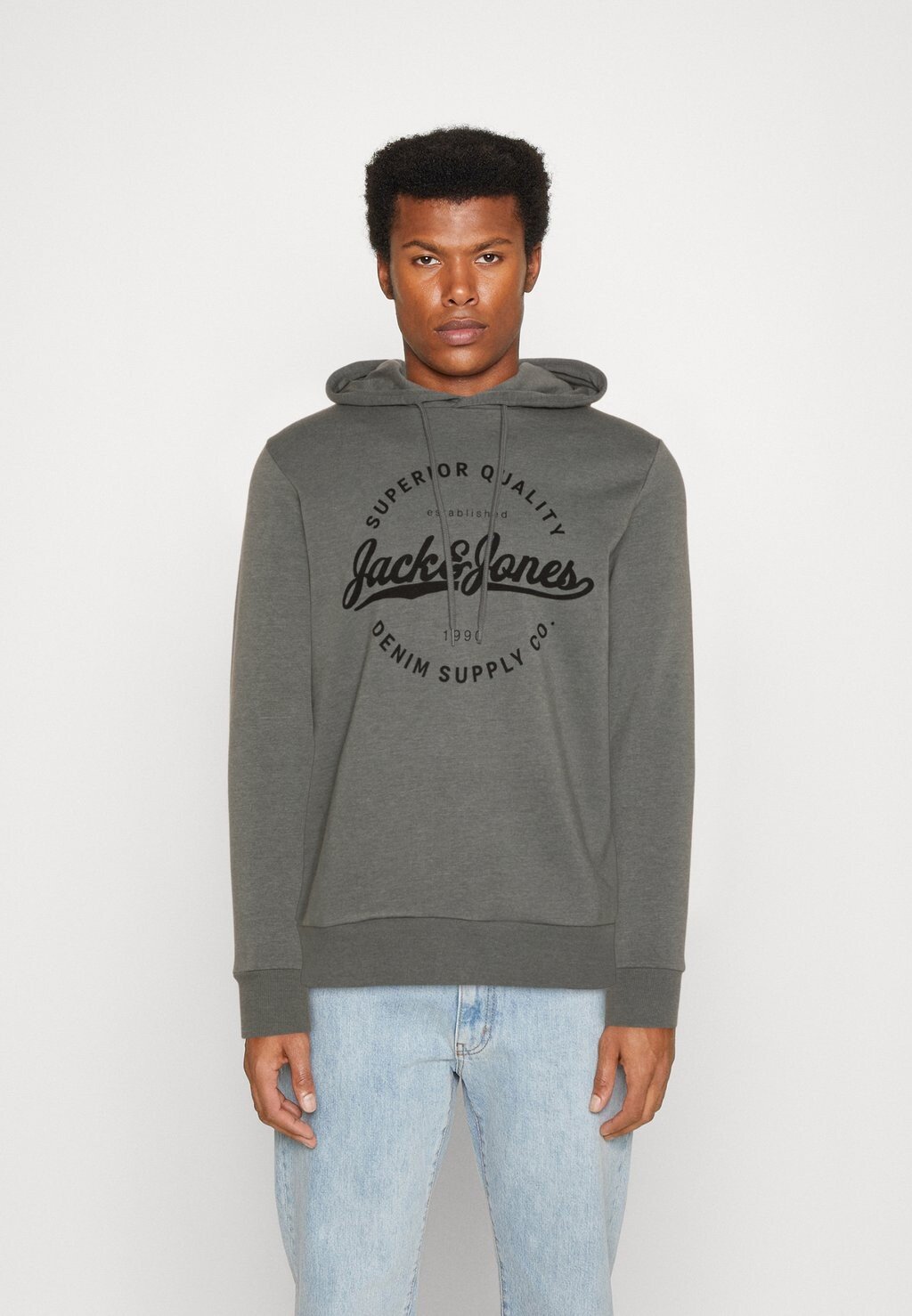 

Толстовка Jack & Jones Jjstanli Hood, sedona sage, Серый