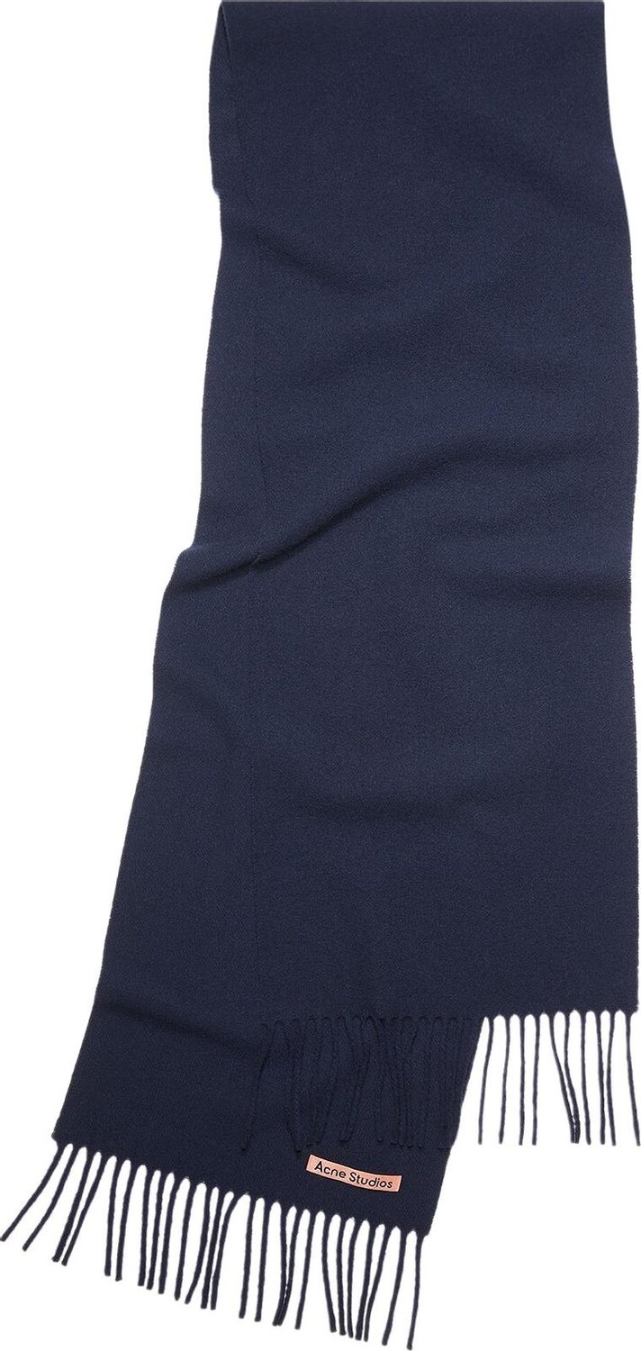 

Шарф Acne Studios Skinny Fringe Wool 'Navy Blue', синий