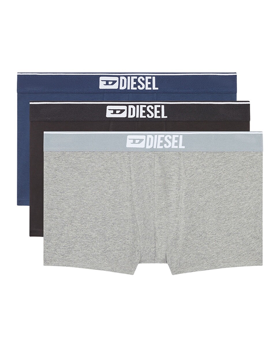 

Комплект из 3 пар мужских боксеров с логотипом и резинкой на поясе Diesel, мультиколор