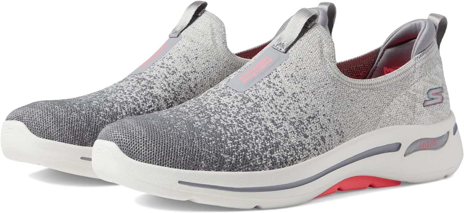 

Кроссовки Go Walk Arch Fit - Lunar Views SKECHERS Performance, цвет Gray/Coral, Серый