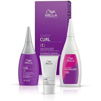 Professionals Creatine+ Curl C для окрашенных и чувствительных волос, Wella wella professionals набор creatine wave для для окрашенных и чувствительных волос 205 мл