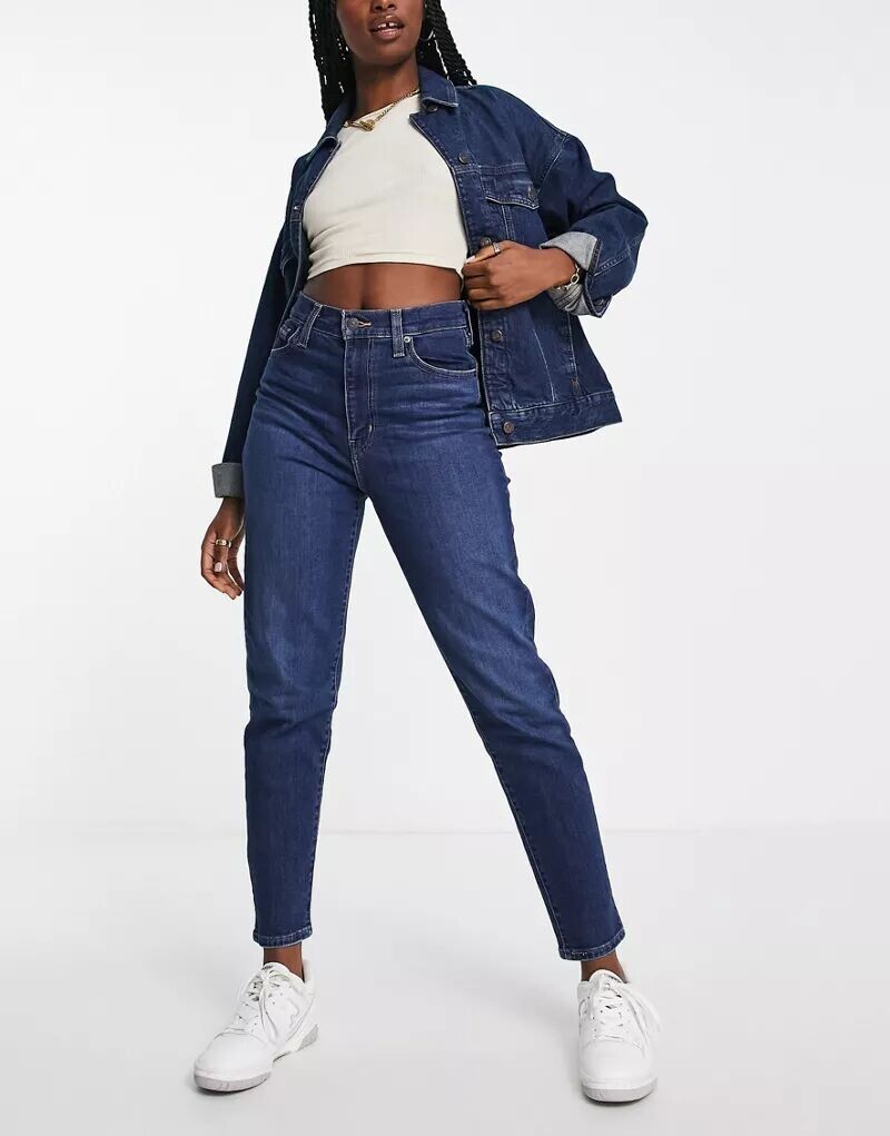 

Темно-синие джинсы Mom с высокой талией Levi's, Черный