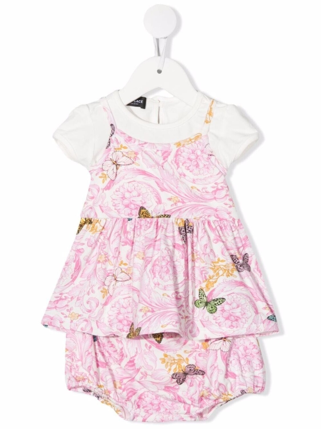 

Versace Kids платье с цветочным принтом, розовый