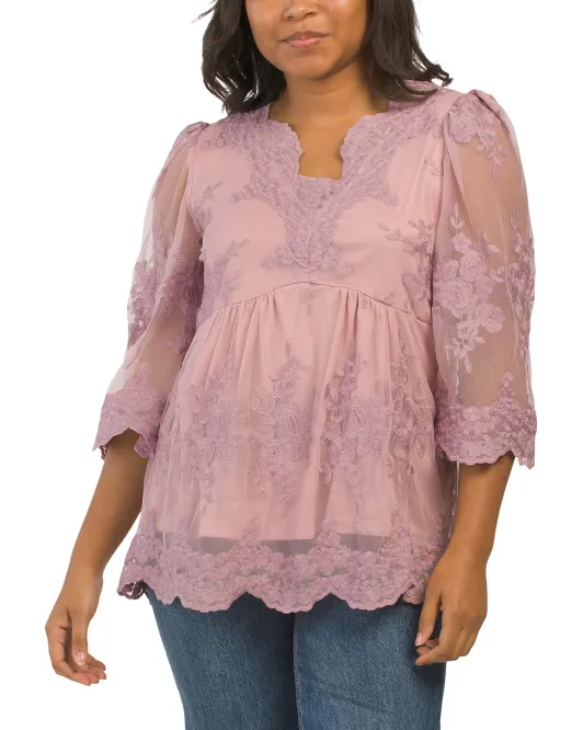 

Кружевной топ Liv Los Angeles, цвет Blush