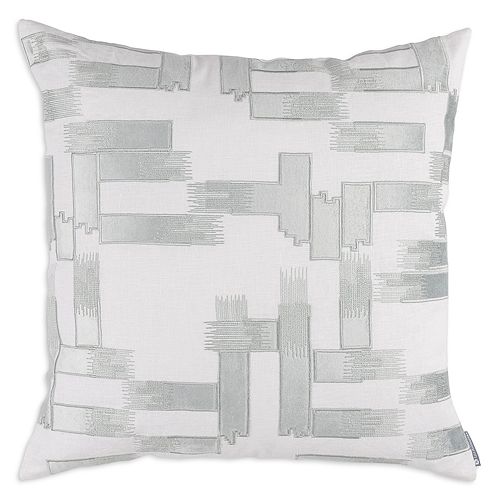 Декоративная льняная подушка Капри, 24 x 24 дюйма Lili Alessandra, цвет White