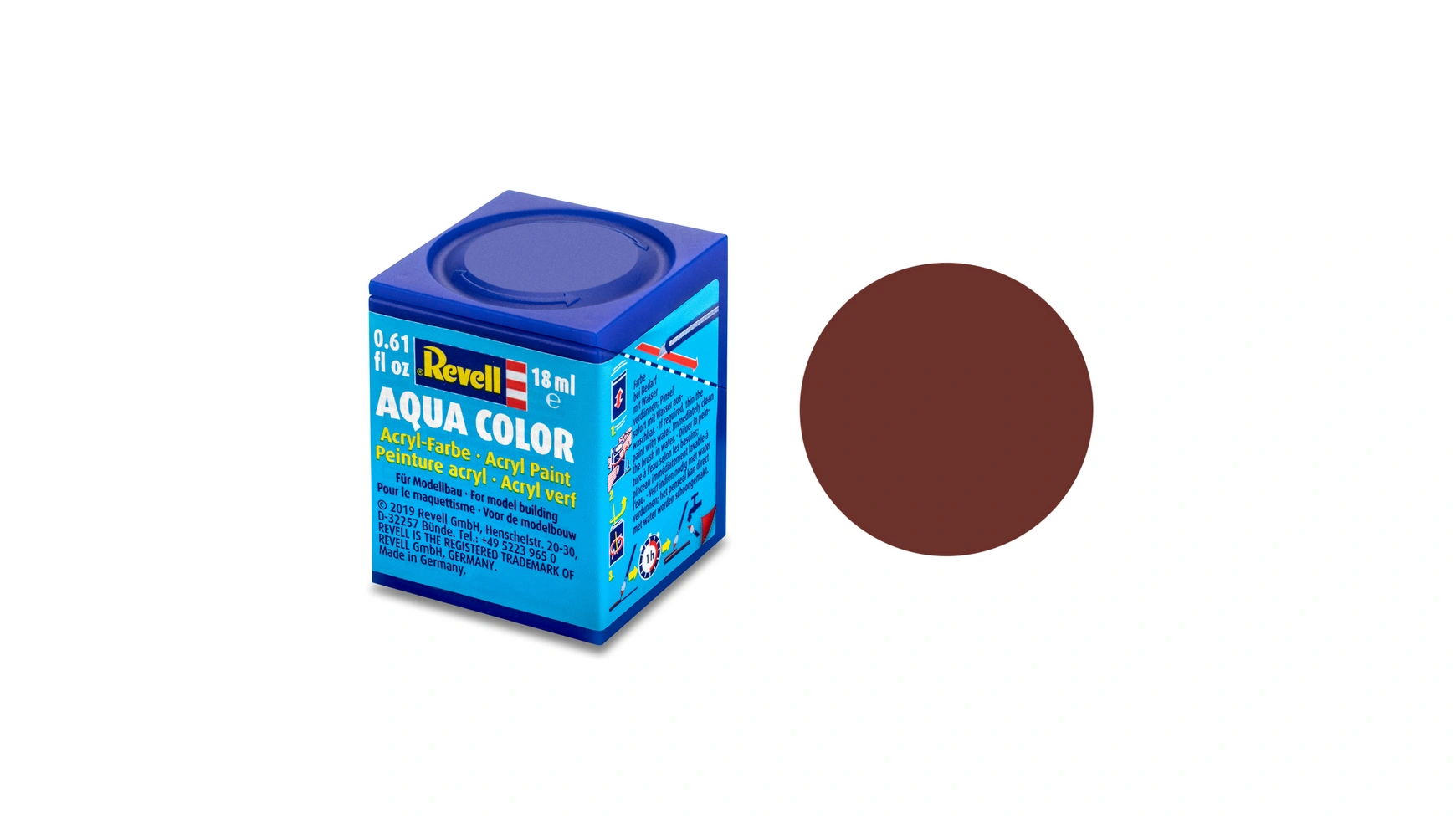 Revell Aqua Color Brick Red, матовый, 18 мл revell цветная смесь aqua 100 мл