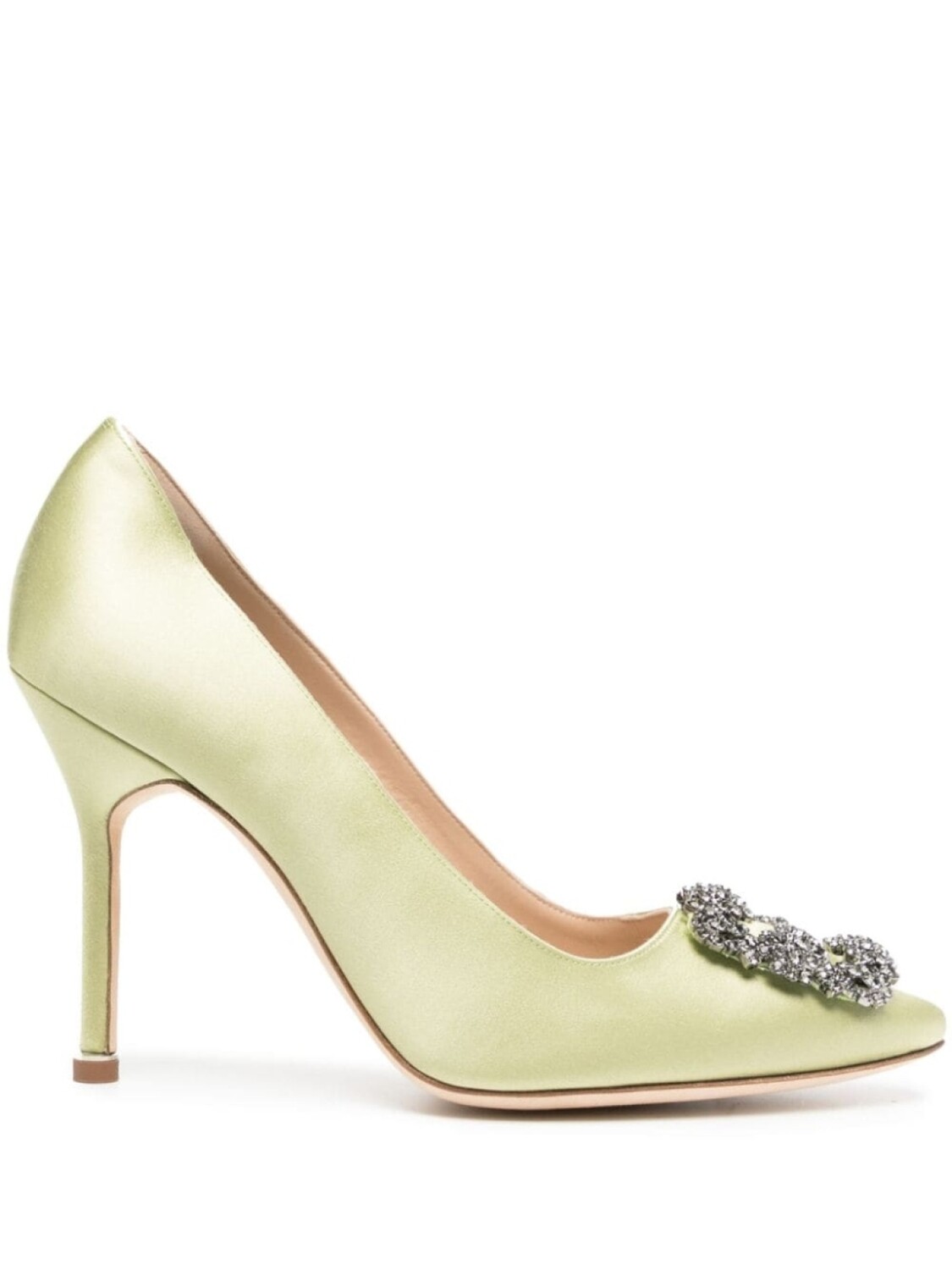 

Manolo Blahnik атласные туфли-лодочки Hangisi 105, зеленый