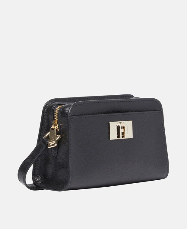 

Кожаная сумка-мессенджер Furla, черный
