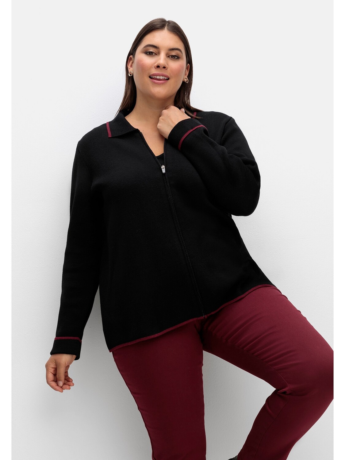 

Кардиган sheego Strickjacke, черный