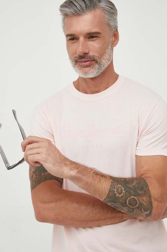 

Футболка Джейдена из хлопка Pepe Jeans, розовый