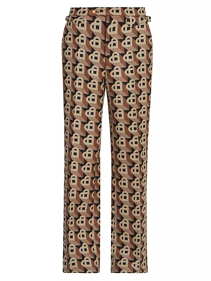 

Прямые брюки For The Peace Casablanca, цвет brown camel heart jacquard
