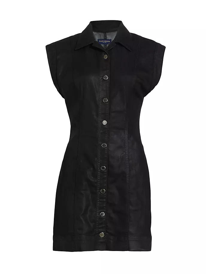 

Джинсовое мини-платье Lolita с покрытием Ramy Brook, цвет black coated denim