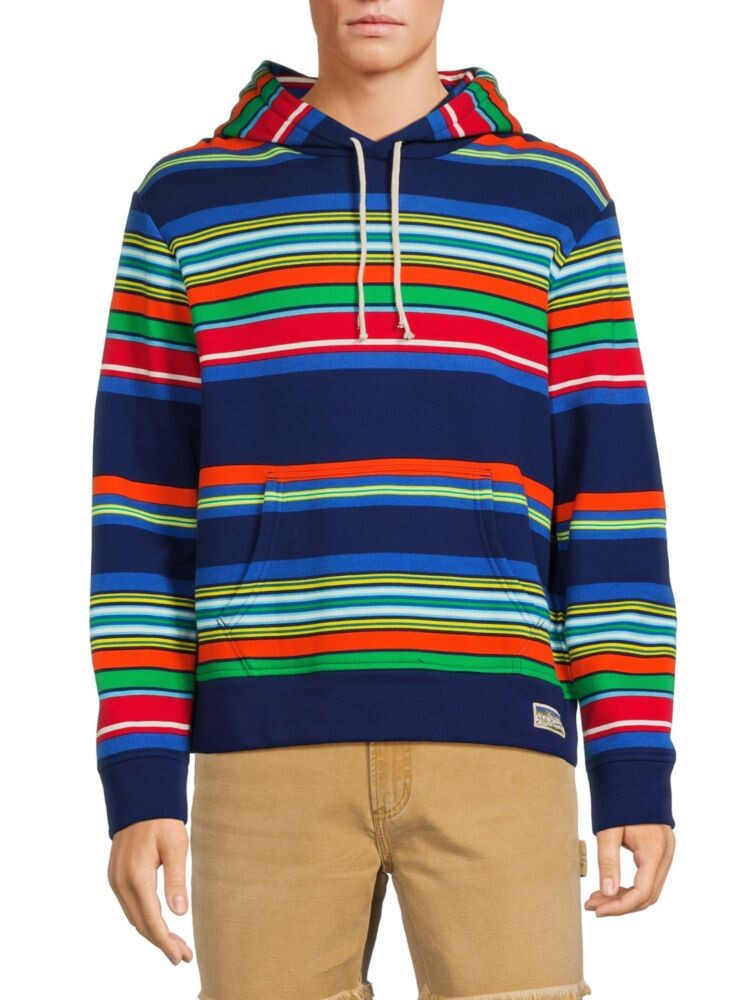

Полосатая флисовая толстовка Polo Ralph Lauren, цвет Blue Multi
