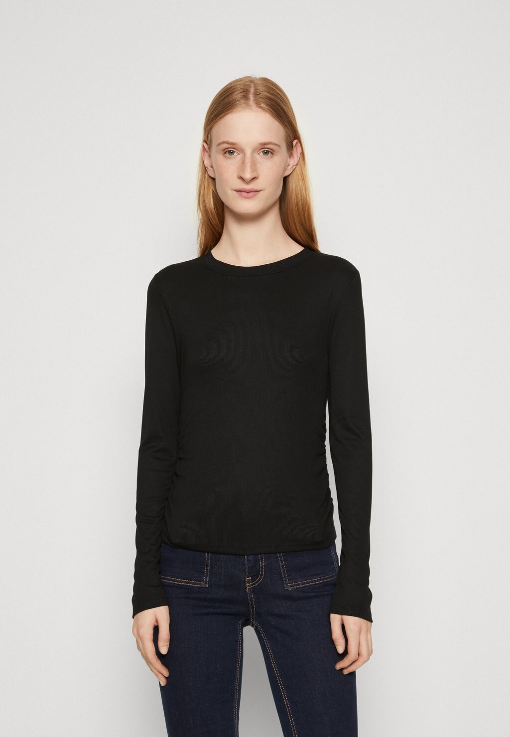 

Топ с длинными рукавами BABY RUCHED FAST Gap, цвет black