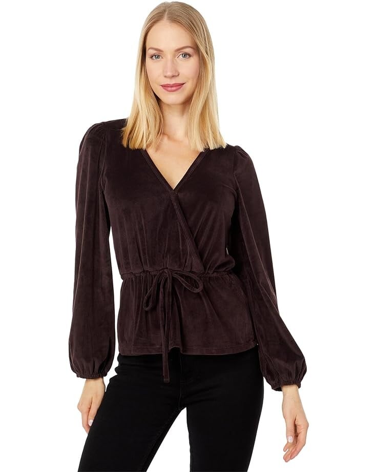 

Топ Madewell Fuji Wrap Tie, цвет Spiced Raisin
