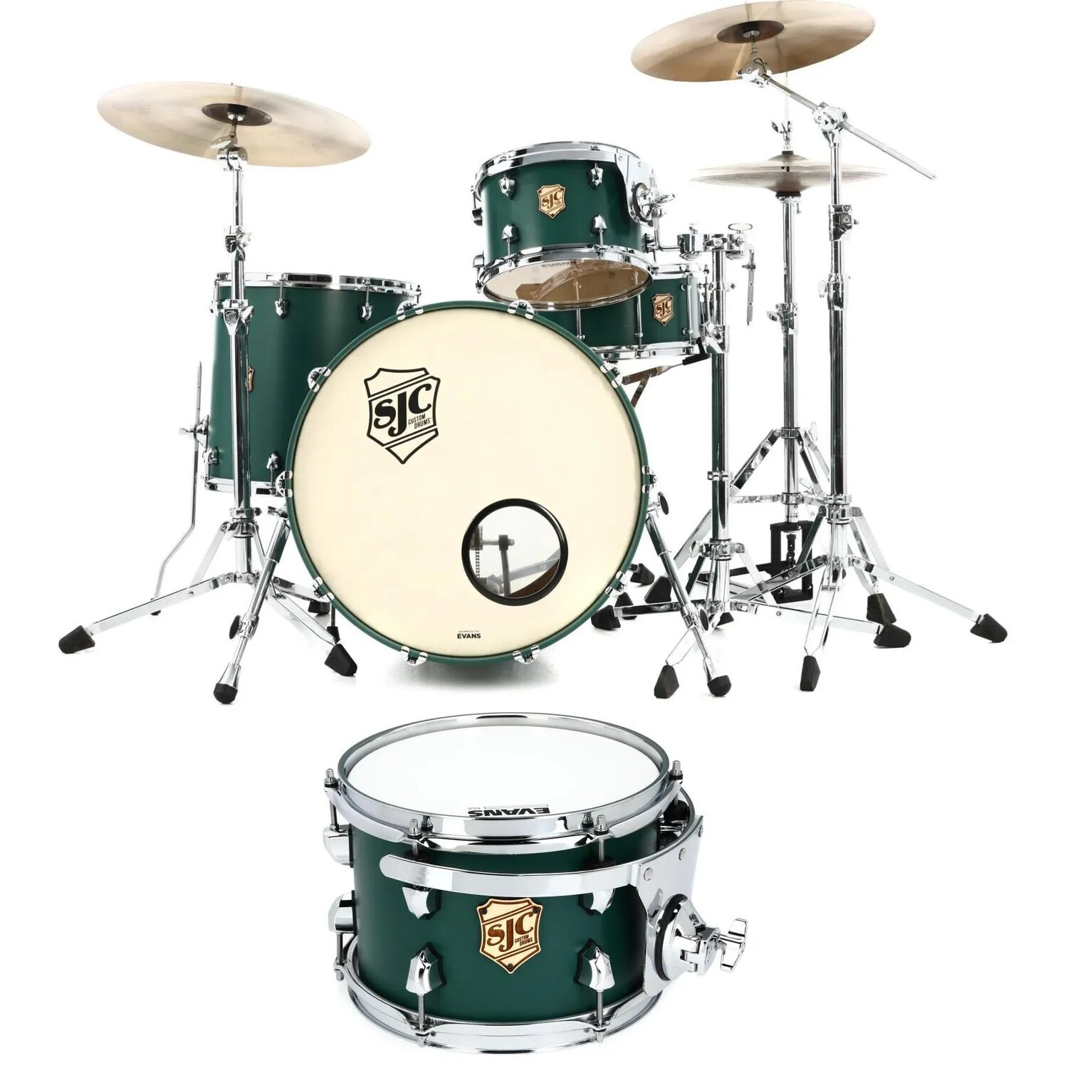 

Набор из 4 предметов SJC Custom Drums Tour Series (Dual Rack Tom) — Autumn Hunter — эксклюзивно для Sweetwater