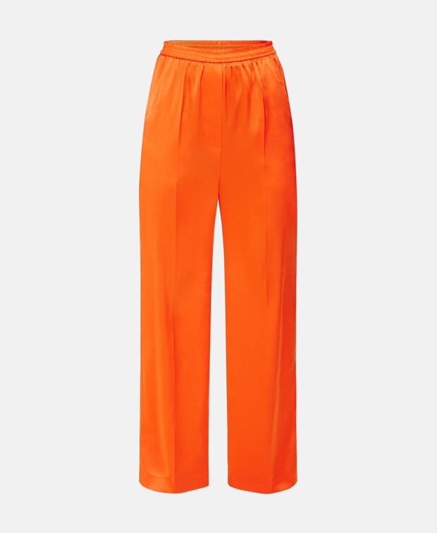 

Атласные брюки Nanushka, цвет Pumpkin Orange