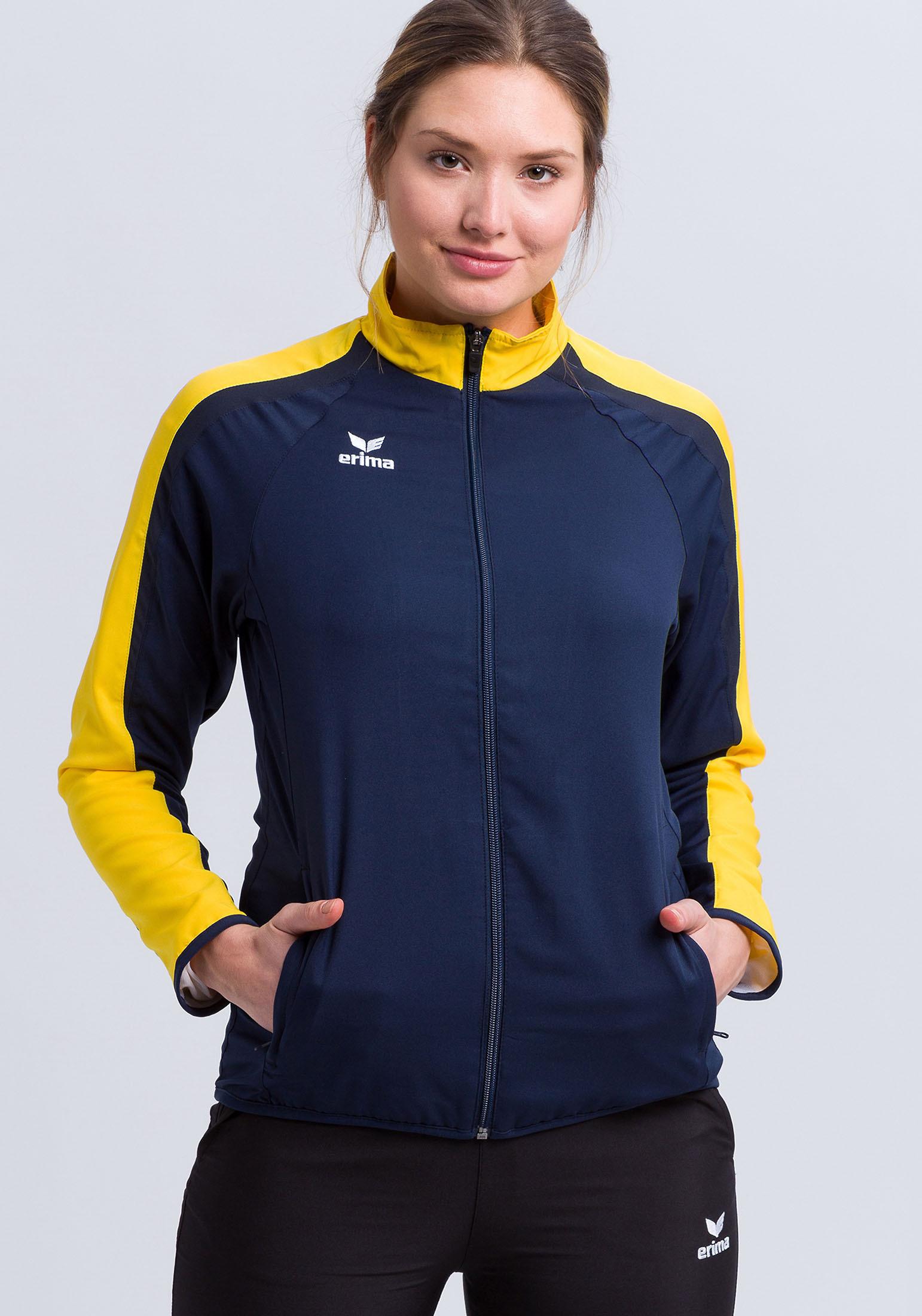 

Спортивная куртка erima Liga 20 Praesentationsjacke, цвет new navy/gelb/dark navy