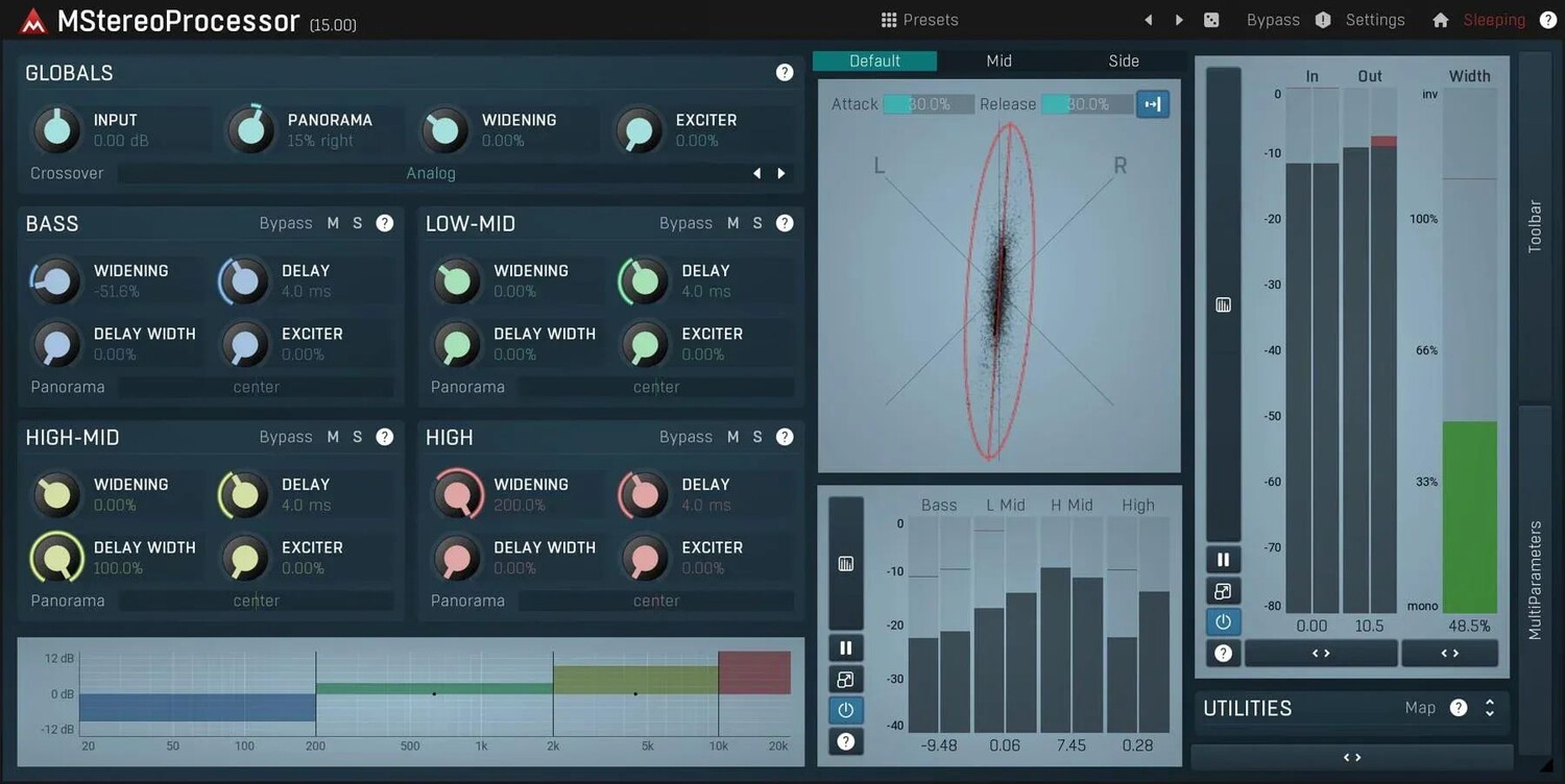 

Плагин MeldaProduction MStereoProcessor Multiband Stereo Enhancer