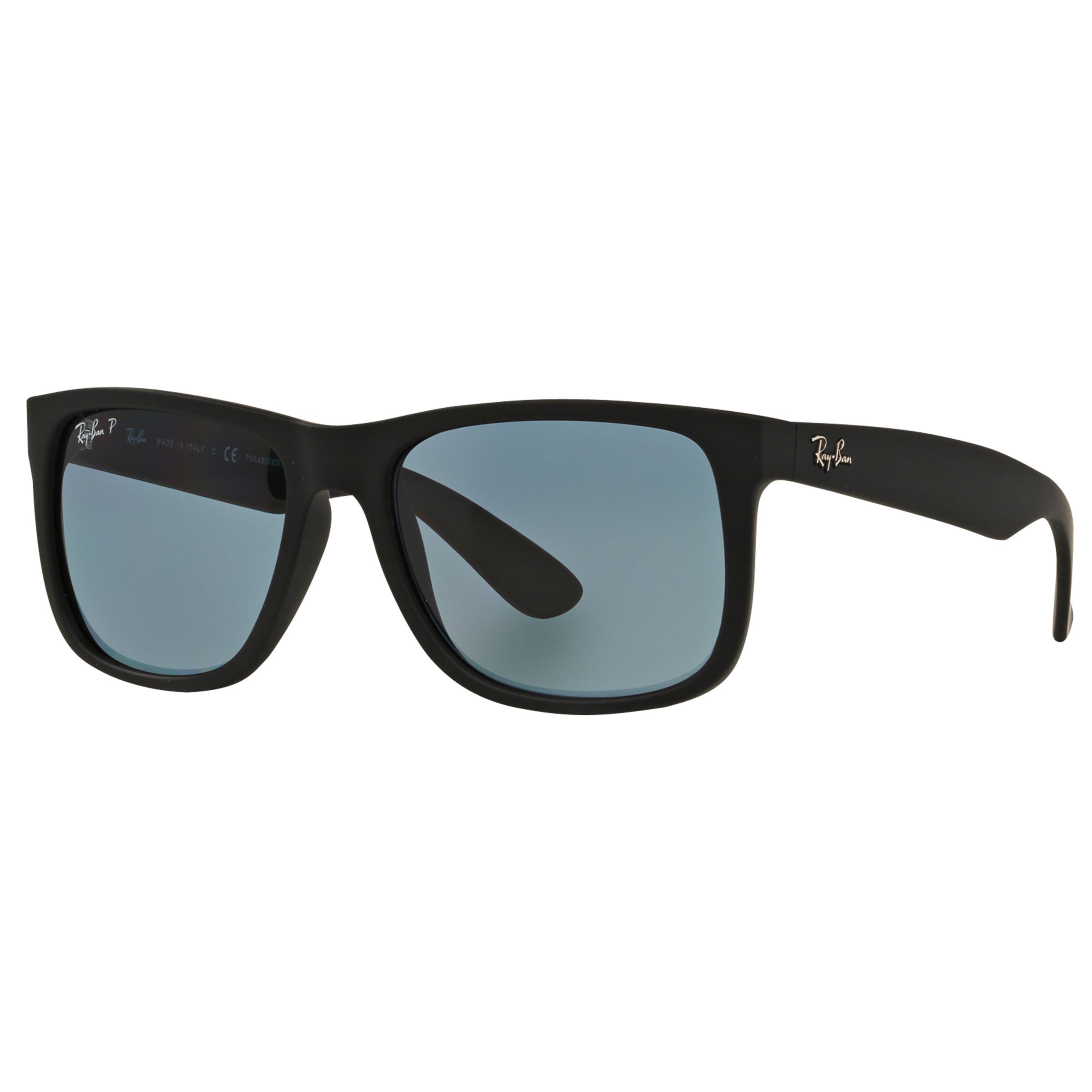 цена Ray-Ban RB4165 Justin Поляризованные солнцезащитные очки Wayfarer, черные/синие