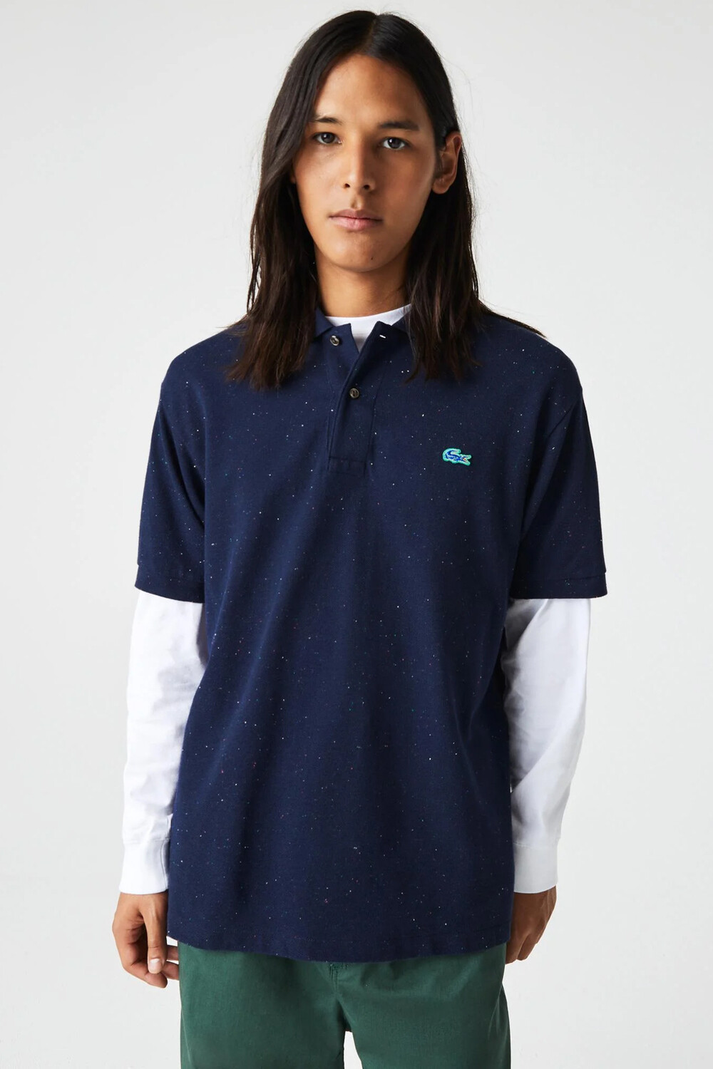 

Футболка-поло – синяя – стандартного кроя Lacoste, синий