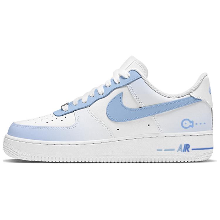 

Кроссовки Nike Air Force 1 Skateboarding Shoes Women's Low-top White, голубой