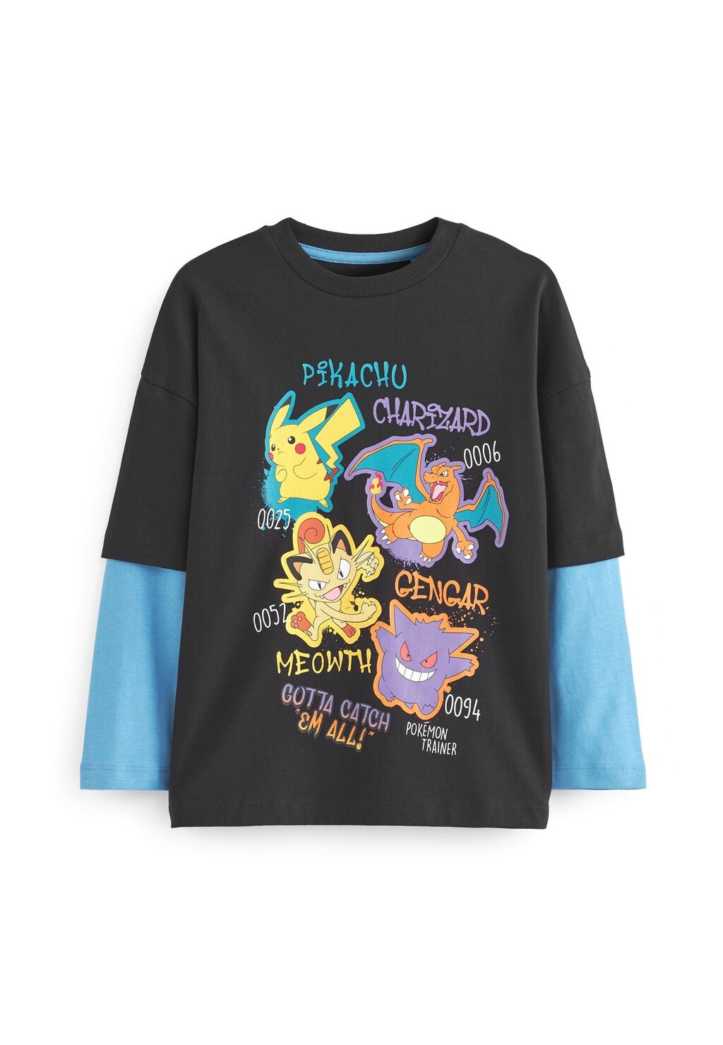 

Рубашка с длинным рукавом POKÉMON Next, цвет black teal blue