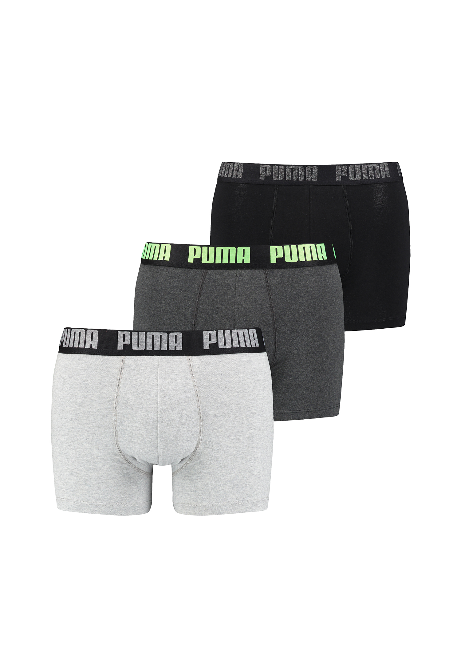 Боксеры Puma Boxershorts PUMA CAT BOXER 3P, цвет Black / Green / Grey кроссовки replay tennet heat black grey green