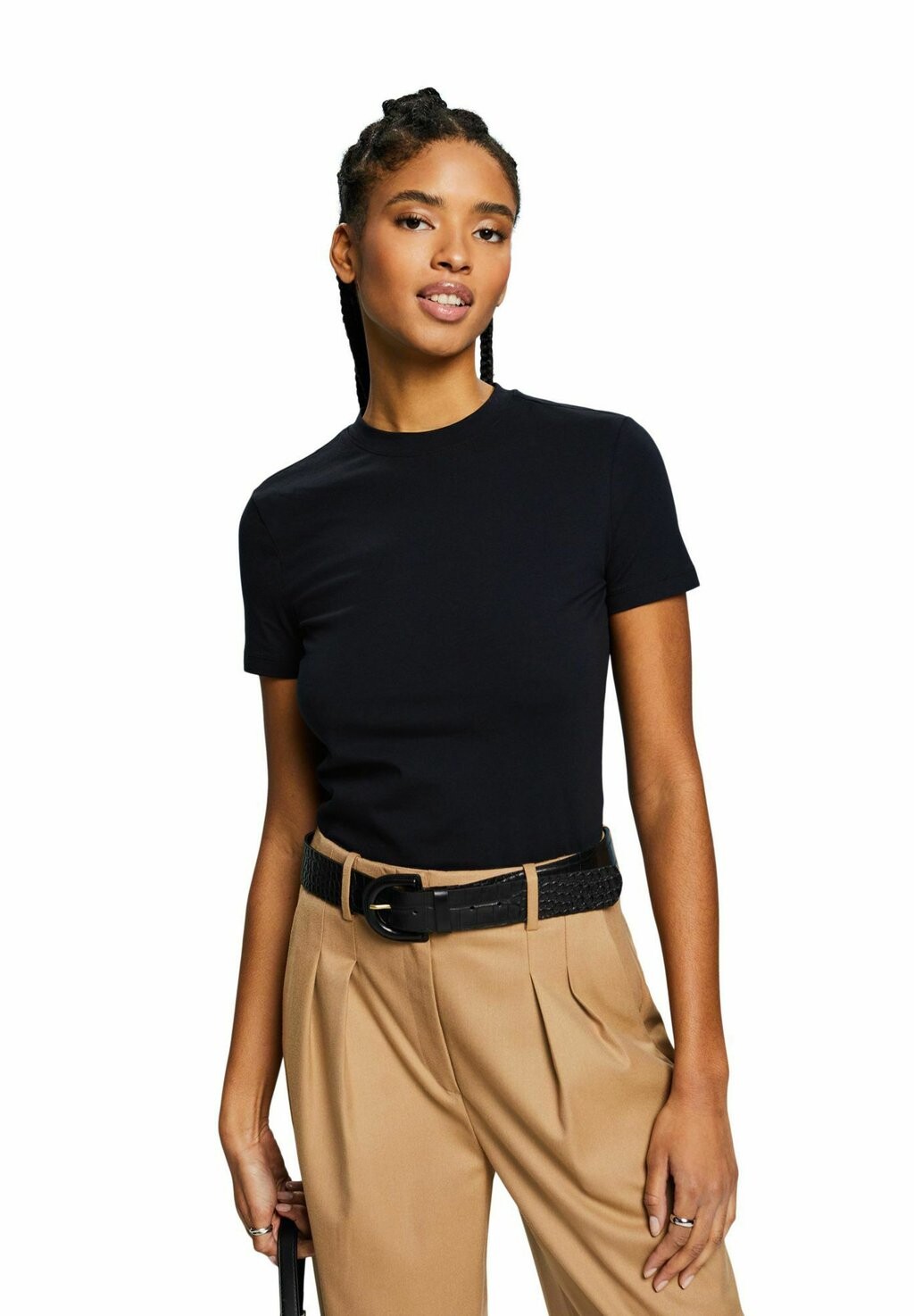 

Футболка базовая MIT RUNDHALSAUSSCHNITT Esprit, цвет black