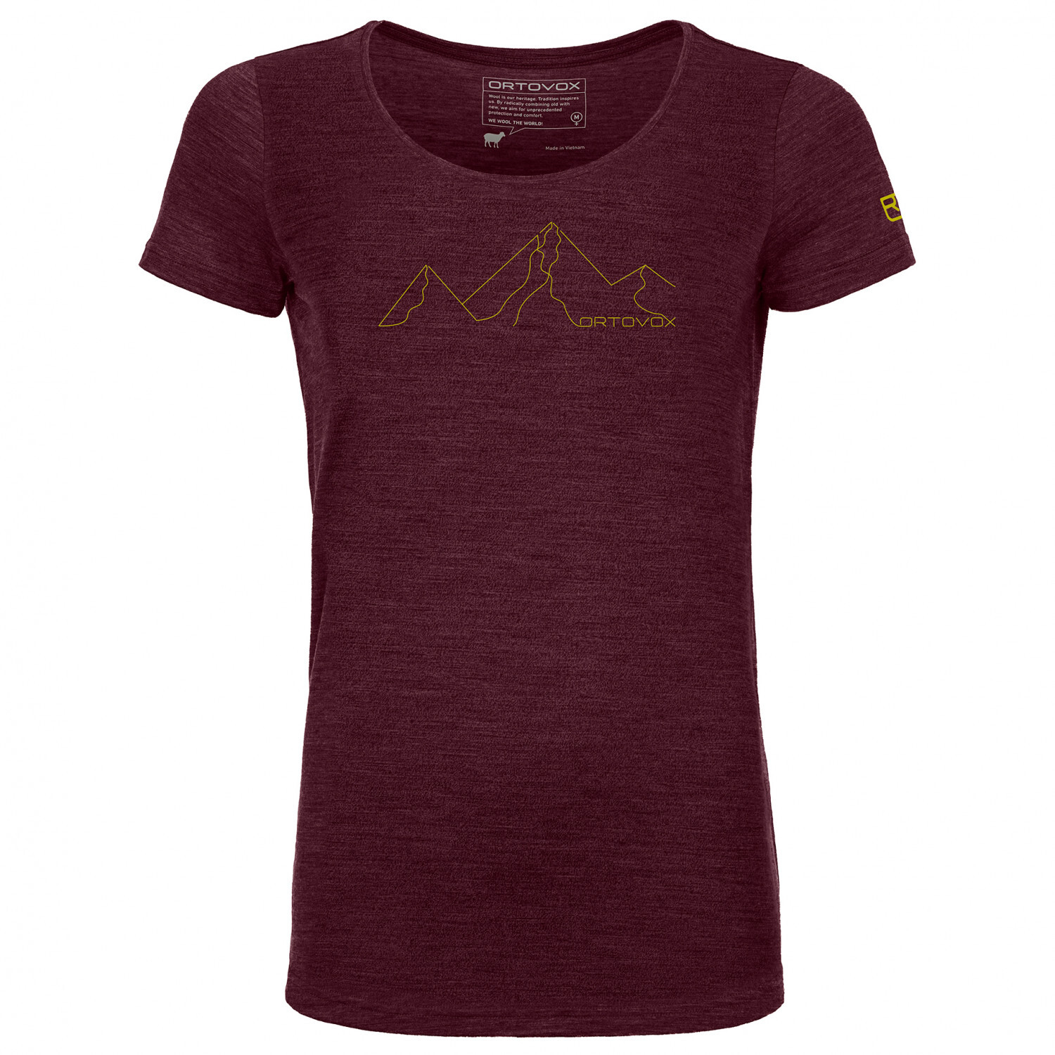 

Рубашка из мериноса Ortovox Women's 150 Coolountain Face Ts, цвет Dark Wine Blend