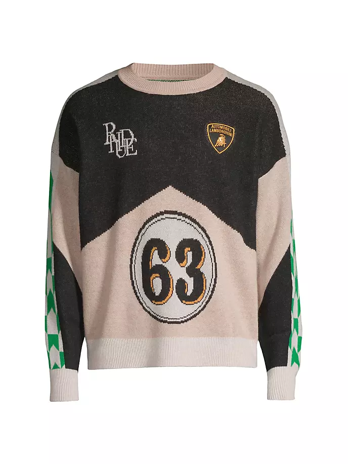 

Свитер RHUDE x Lamborghini из шерсти и кашемира с круглым вырезом R H U D E, мультиколор