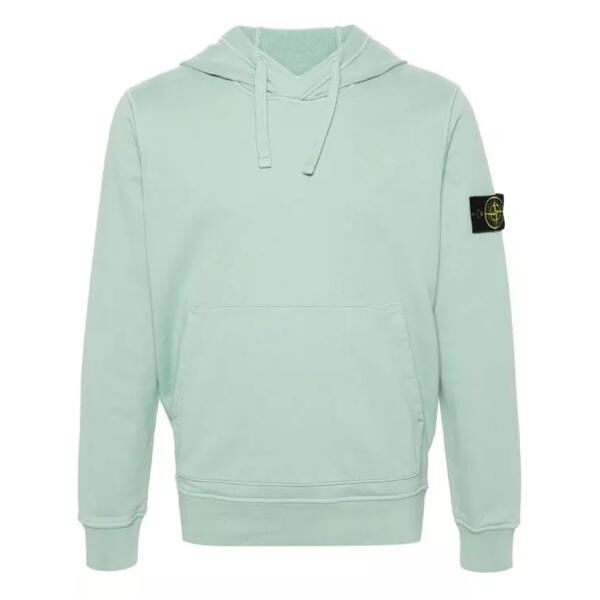 

Футболка compass-badge cotton hoodie Stone Island, зеленый