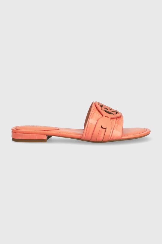 

Кожаные тапочки Alegra Lauren Ralph Lauren, оранжевый