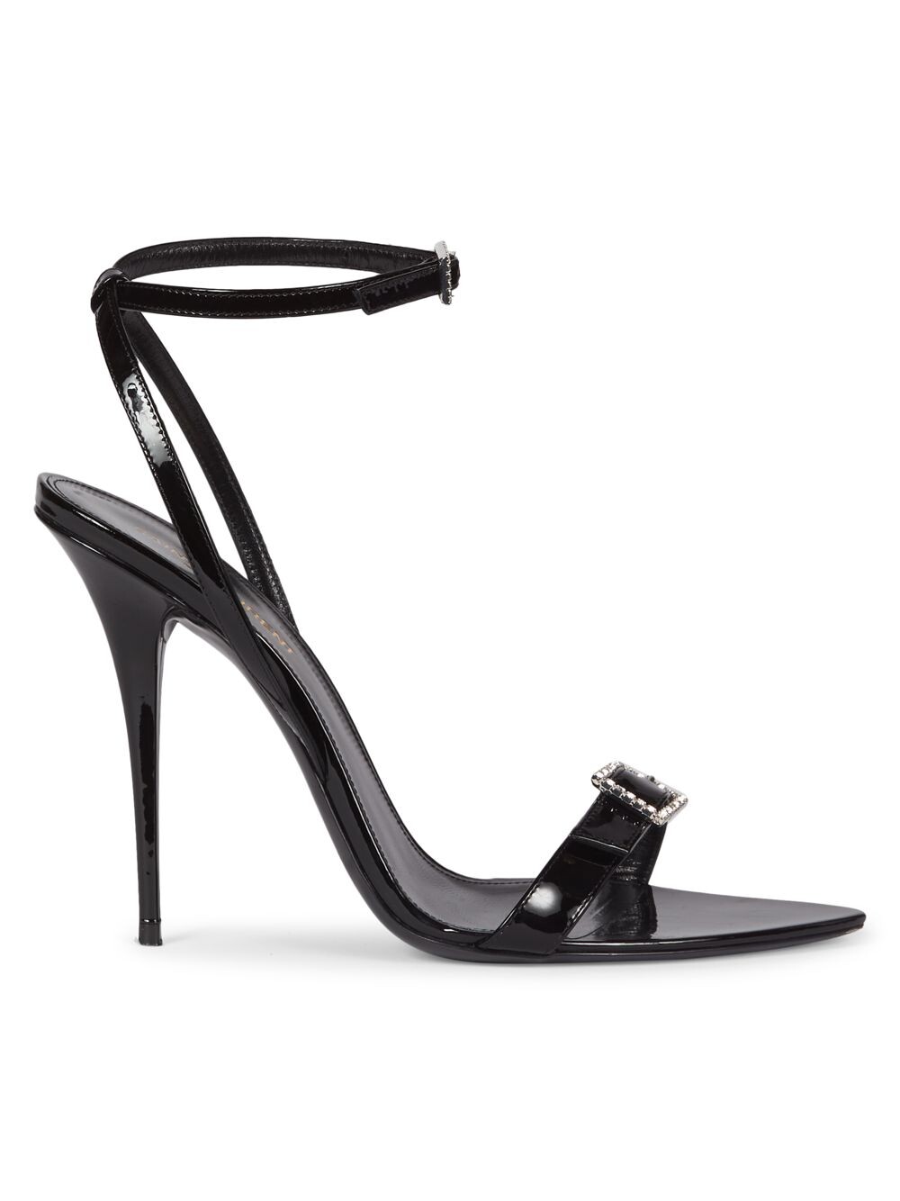 

Сандалии Claude из лакированной кожи Saint Laurent, неро
