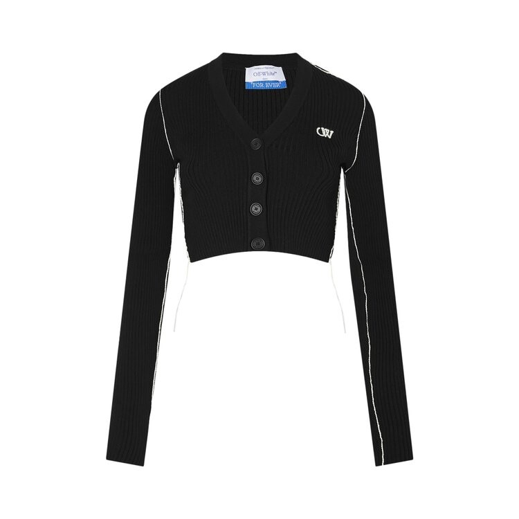 

Кардиган Off-White Outline Crop Cardigan, цвет Black/Sand