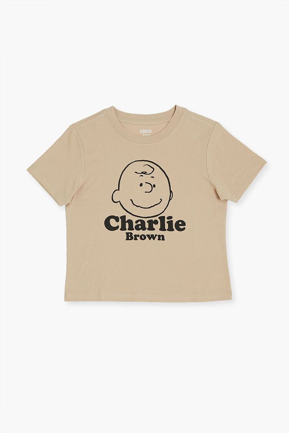 

Укороченная футболка Charlie Brown с графическим рисунком Forever 21, серо-коричневый