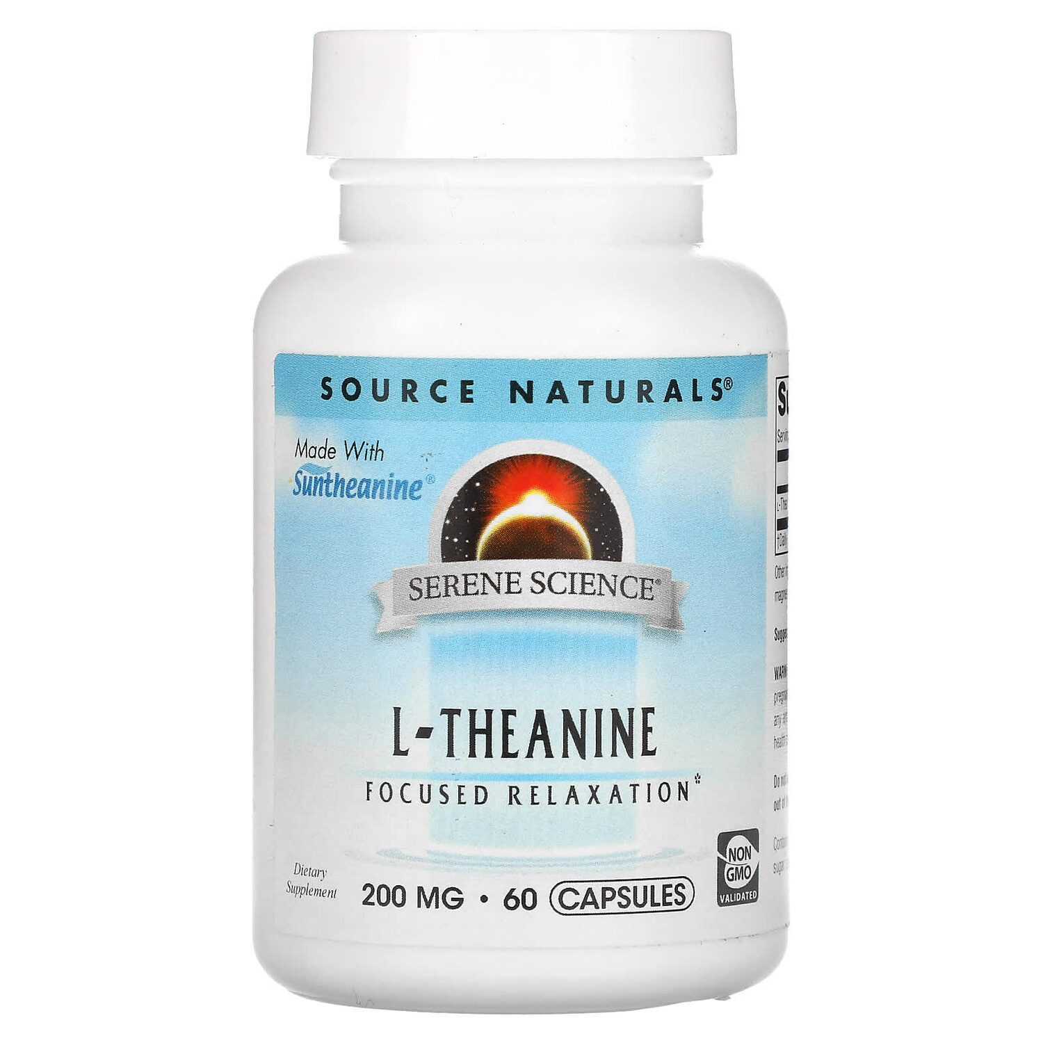

Serene Science, L-теанин, 200 мг, 60 капсул, Source Naturals