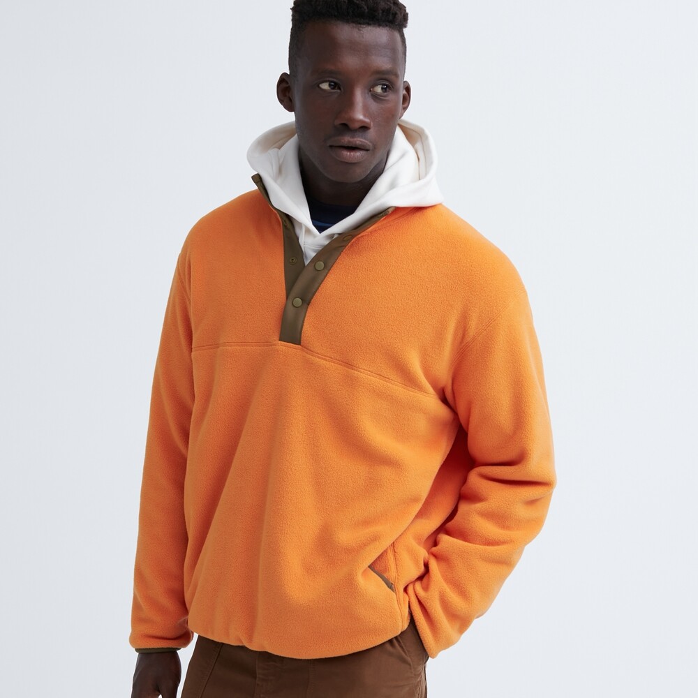 

Предпродажа Uniqlo, мужской и женский флисовый пуловер с пуговицами