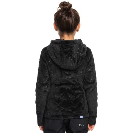 Флисовая куртка Igloo – для девочек Roxy, черный пальто с леопардовым принтом
