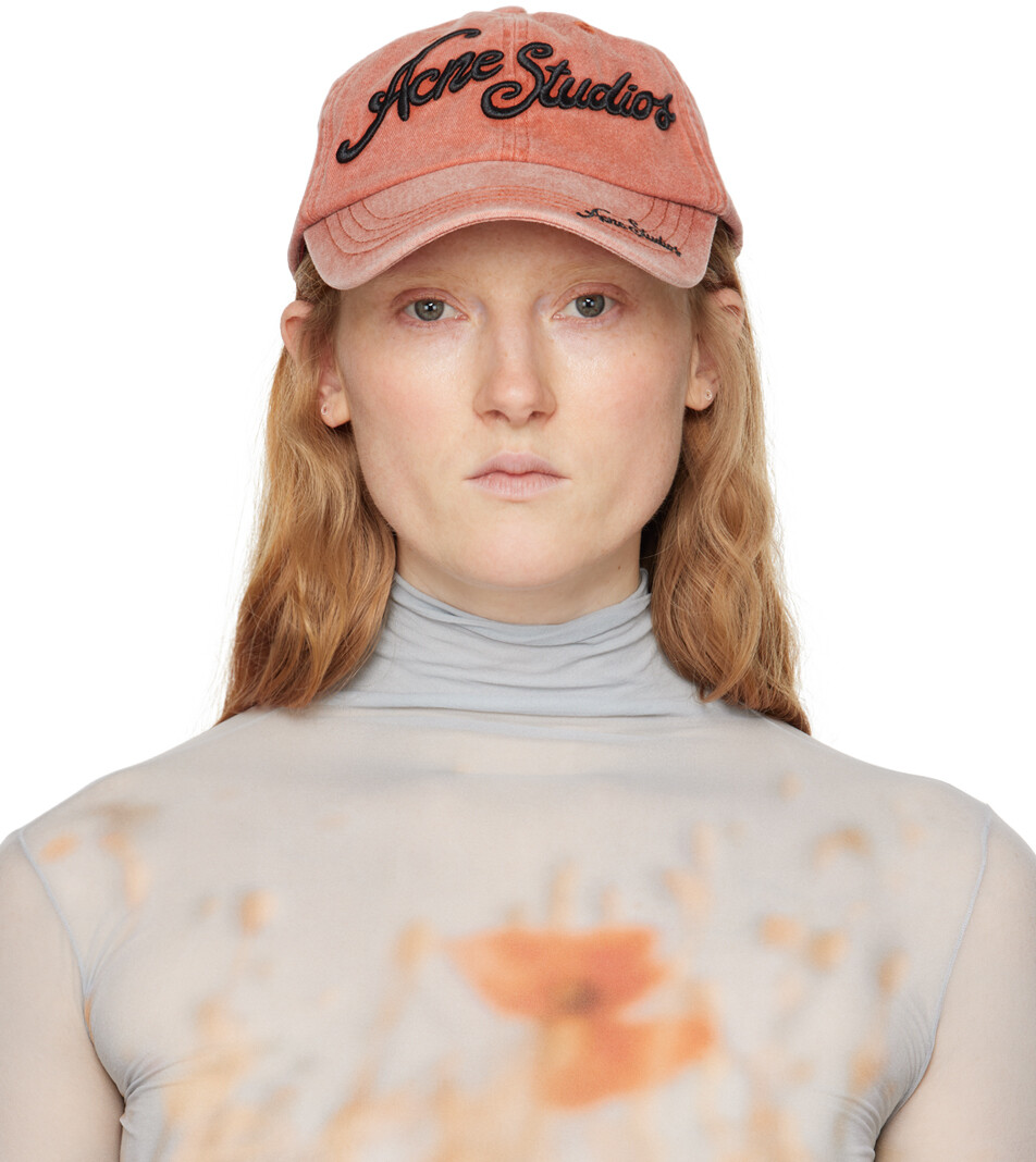 

Красная кепка с логотипом Acne Studios, цвет Brick red